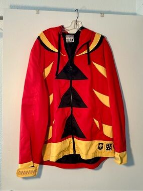 Hawaii's Finest Ahuula Hawaiian Royalty Cape Design Zip Jacket
